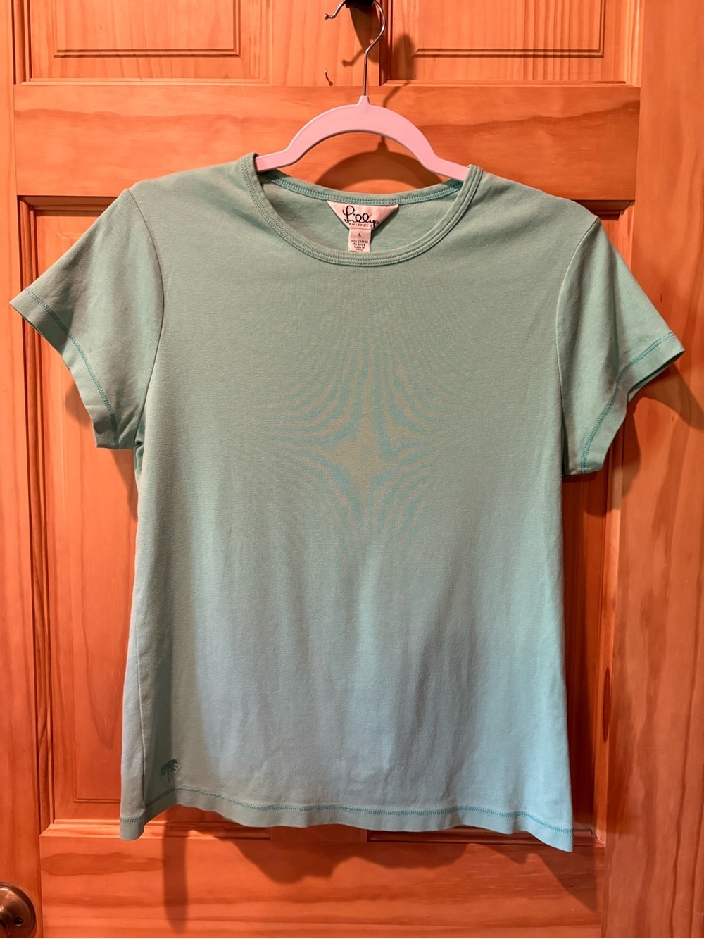 Lilly Pulitzer 100% Pima Cotton short-sleeve tee shirt L women’s mint green